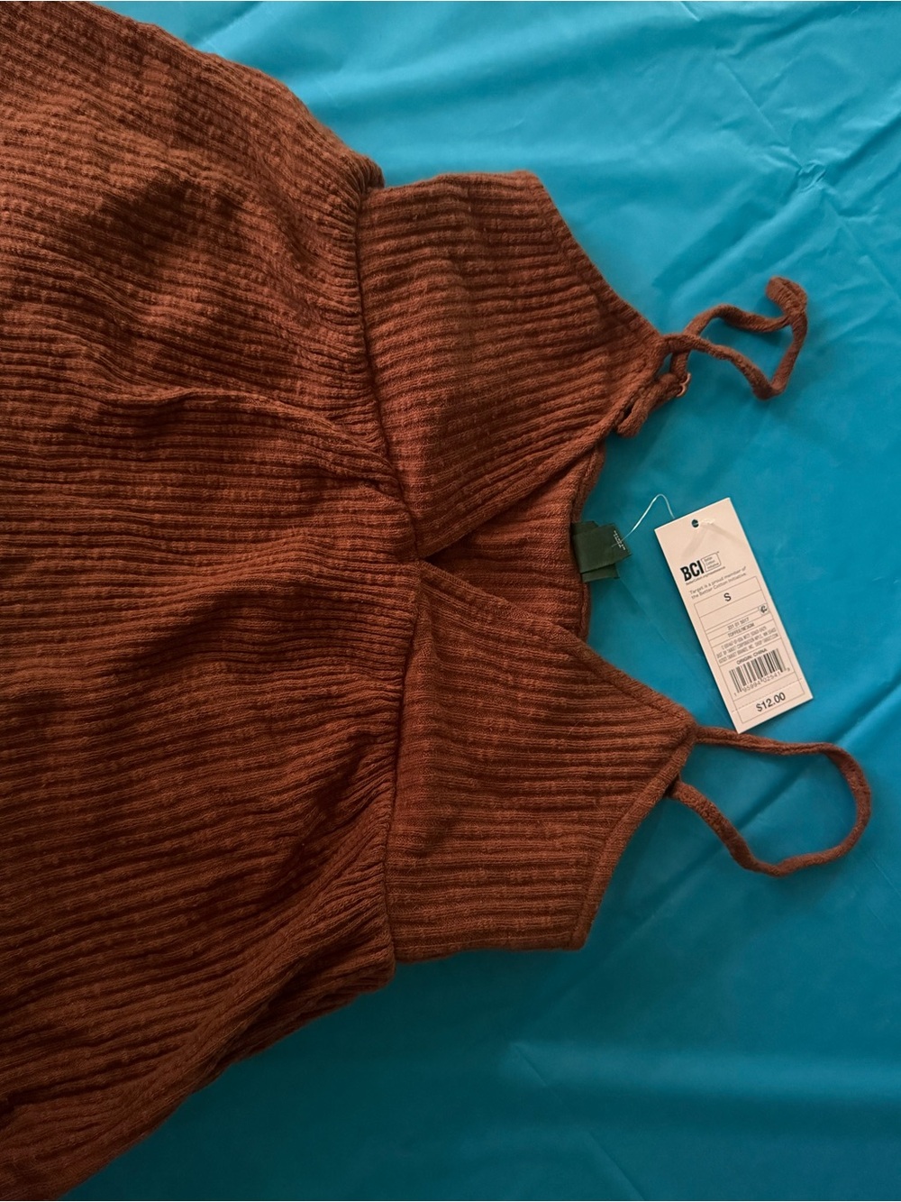 Target Ribbed Spaghetti Strap Camisole in Brown